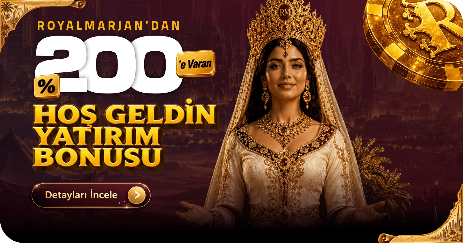 Royal Marjan Türkiye, %200 Casino hoş geldin kampanyası